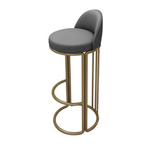 Sgabello da bar in ferro battuto, schienale alto moderno (dimensioni: 75 cm)