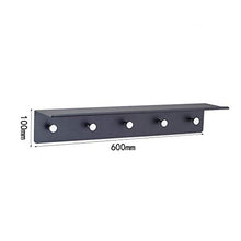 Dirgee Spazio Nero Space Bagno Bagno Supporto a Parete Multifunzione con 5 Ganci, 100mm * 600mm * 140mm