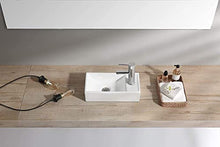 Home Supplies - Armadietto da bagno da parete per armadio, lavabo in ceramica, con rubinetto, trappola per bottiglie e scarico a scomparsa (rubinetto a destra)
