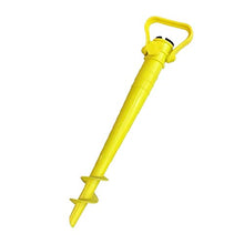 KANGIRU Supporto Universale Base Ombrellone con Terra di Ancoraggio per la Terra Ombrellone Polo o Beach, Giallo