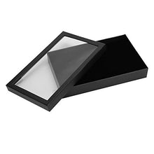Alinory Pratica Custodia per Gioielli con Scatola di immagazzinaggio 8.7 * 5.9 * 1.2 in floccaggio per Home Office(Black)