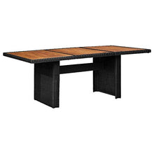 SKM Set da Pranzo da Giardino 9 pz in Polyrattan Nero (140.5kg)
