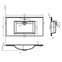 vidaXL Lavabo da Incasso 900x460x130 mm in SMC Bianco