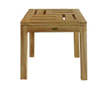 Beneffito - Tavolino quadrato per esterni, in teak, colore naturale, 35 x 45 x 45 cm