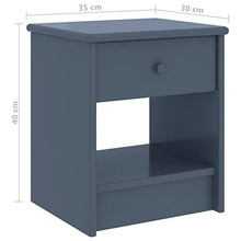 vidaXL Comodini 2 pz Grigio Chiaro 35x30x40 cm in Pino Massello