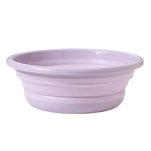 Portable Lavabo Bagno Pieghevole Lavabo Tondo per la Lavanderia Camping Viaggio, Viola S