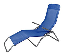 VERDELOOK Lettino Riccione da Spiaggia, 94x58x82 cm, Blu
