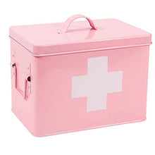 ZSH First Aid Box/Medicina Box portaoggetti con Coperchio/Portatile Governo della Medicina, for la casa, Viaggi sul Posto di Lavoro, Metallo