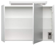 Set di mobili da bagno Firenze 90 2 parti rovere chiaro e armadio specchio