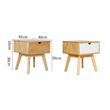 Comodino 1 cassetto Comodino Gabinetto Camera Bagagli Comodino (Color : Walnut, Size : 45x40x50CM)