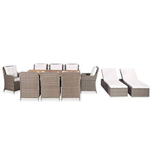 SKM Set da Pranzo da Giardino 11 pz in Polyrattan