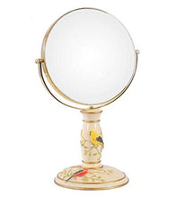 Auoeer Specchio di Trucco Vintage, Stand Rotante A 360 ° Specchio, Ingrandimento 1x E 3X, Rotondo Doppio Doppio Lato Rotante Specchio Cosmetico Rotante
