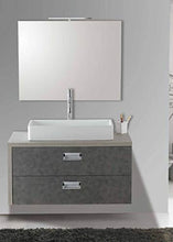 Set Mobile Lavabo Specchio LED Bagno Moderno Cassetti Componibili Dallas100 CERAMICHEMIRANDA-Rovere Ciok