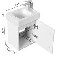 Mobile bagno con lavabo Geberit Icon 38cm a destra antracite venato