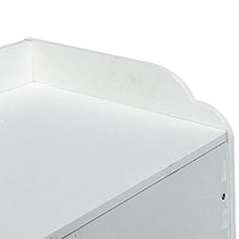 LICHUAN Comodino Comodino Camera da Letto Cassetto e Sottotelo Bianco Comodino per Soggiorno Camera da Letto Balcone, Tavolino Bianco Facile Da Assemblare
