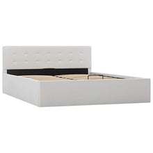 SKM Giroletto con Contenitore Idraulico Bianco Similpelle 140x200cm