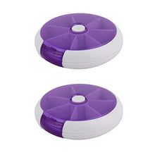 2pcs pillole scatola 7 giorni vassoio rotondo medicina titolare vitamine contenitore organizzatore rosa