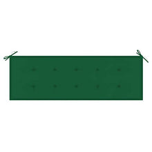 vidaXL Panca da Giardino con Cuscino Verde 150 cm in Legno di Teak