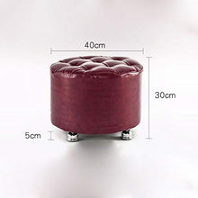 WERSDF Sgabelli da Terra ottomani Cube Leather Pouf Shoe Bench Sgabello Rotondo Seduta Decorativa Sedia a Sacco Poltrona, Sgabello, Poggiapiedi Rosso