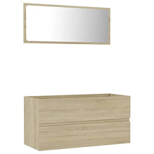 vidaXL Set Mobili da Bagno 2 pz Nero in Legno Multistrato