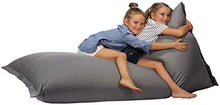 Chilly pilley Cuscino da giardino Milos, da sdraiarsi e sedersi, impermeabile, 100 x 200 cm, colore: grigio