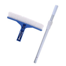 Fenteer Spazzola per Palo da Piscina in Plastica Dritta per Strumento Telescopico da 10 '' in Alluminio per Superfici E Pareti di Pulizia
