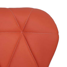 Mendler Coppia sgabelli con poggiapiedi HWC-A92 Acciaio Cromato Ecopelle Terracotta