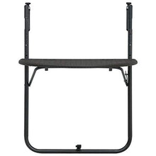 SKM Tavolo da Balcone Pensile Marrone 60x64x83,5cm Plastica Rattan