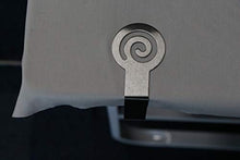 Jingming - Fermatovaglia in acciaio inox, 4 pezzi, per tavoli spessi, tavolo da giardino, ideale per casa, ristorante, caffetteria, colore argento