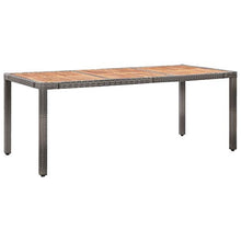SKM Set da Pranzo da Giardino 9 pz con Cuscini in Polyrattan Grigio (94.8kg)