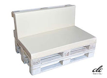 clc Divano divanetto 2 posti in Pallet EPAL per Esterni e Giardino -Made in Italy- Bianco, 120x80x78