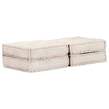 vidaXL Divano Letto Modulare a 2 Posti Comodo Ampio Robusto Resistente Durevole Solido Arredo Camera Mobile Imbottito Decorativo Beige in Tessuto