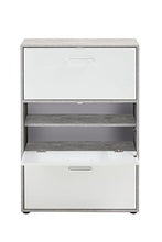 FMD möbel Dama A1 Cassettiera, 69X38X99 H cm, Grigio, Bianco, Nobilitato