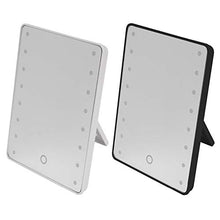 LCSD Specchi Compatti Bianchi Vanity Specchio Trucco Illuminato 16 LED Specchio Trucco Con Lampada Portatile Touch Screen Cosmetico Specchio Bellezza Desktop Vanity Stand Specchi