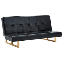 SKM Divano Letto in Similpelle Nero