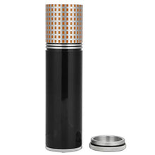 Scatola per sigari Tubi per sigari Accessori per sigari Portasigari Lega di zinco per conservare 3 sigari(black)