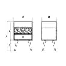 Comodino Semplice e Moderno Nordic Storage Locker Camera da Letto Economy Mini Mini Storage Semplice Armadio Piccolo Carico 300KG-67,4x50x40cm FANJIANI