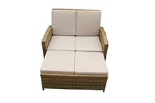 AVANTI TRENDSTORE - Divano in Rattan con Cuscino Samo, Colore: Marrone