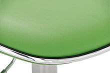 CLP Set 2 Sgabelli Bar Shanghai in Similpelle I Sgabelli Alti Cucina Girevoli E Regolabili 60-80CM, Colore:Verde