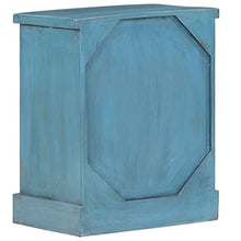 vidaXL Legno Massello di Mango Comodino 40x30x50 cm Blu Armadietto Cassettiera