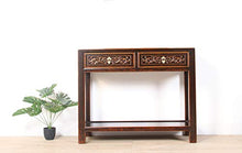 Yajutang - Console con 2 cassetti, in Legno Massiccio, Colore: Marrone