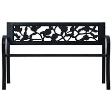 vidaXL Panchina da Giardino 125 cm in Acciaio Grigia