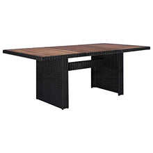 SKM Set da Pranzo da Giardino 9 pz in Polyrattan Nero (132.5kg)