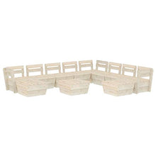 FAMIROSA Set Divani da Giardino su Pallet 11 pz in Legno Abete Impregnato