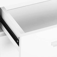 homcom Armadietto da Ufficio 3 Armadietti 2 Cassetti Legno 106x35x76cm Bianco