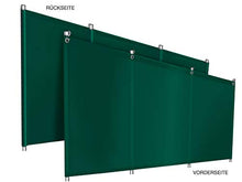 ! Protezione antivento da campeggio in telone di qualità per camion (telone per camion), stabile, con linguette e occhielli (1,4 m x 3 m, verde RAL6005)