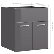 vidaXL Set Mobili da Bagno 2 pz Grigio Lucido in Truciolato