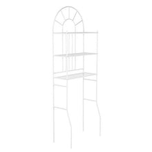 Zerone Mensola da bagno a 3 ripiani, colore: bianco, 60,5 x 30,5 x 171 cm