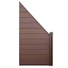 Mendler Pannello supplementare frangivento Obliquo SX Privacy Sarthe WPC 98cm Marrone