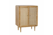 Venditadimobilionline - CREDENZA IN LEGNO -RATAN NATURALE 80 X 40 X 105 CM